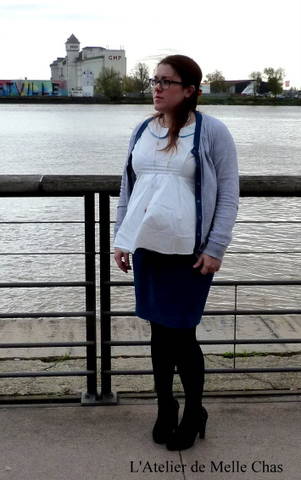 Jupe de grossesse - patron Burda - Novembre 2015