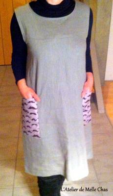 Robe tunique en lin - Patron extrait du livre secret de couturière - Novembre 2013