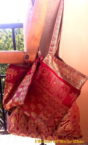 Sac bourse Sari indien sur mesure - Août 2013