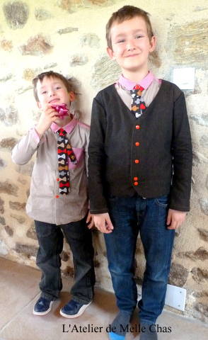 Chemise et veste sans col - 8 et 12 ans - Extrait de Carnet de couture Boys and Girls