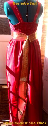 Dos Robe Sari indien sur mesure - Août 2013